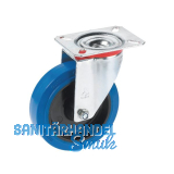 D�RNER + HELMER Lenkrolle Elastik blau Platte 125 mm 200 kg