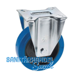 D�RNER + HELMER Bockrolle Elastik blau Platte 125mm 200 kg