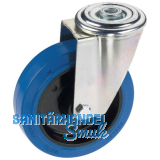 D�RNER + HELMER Lenkrolle Elastik blau R�ckenloch 160 mm 300 kg