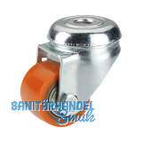 D�RNER + HELMER Lenkrolle Polyurethan 35 mm 100 kg R�ckenloch