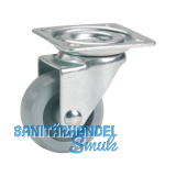 D�RNER + HELMER Lenkrolle Kunststoff-Rad grau 45 mm 40 kg