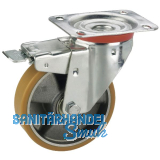 D�RNER + HELMER Lenkrolle Polyurethan Alufelge 150 mm 300 kg Feststeller