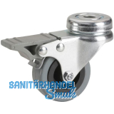 D�RNER + HELMER Lenkrolle Gummi Feststeller 50 mm 45 kg R�ckenloch