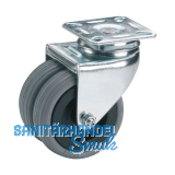 D�RNER + HELMER Doppel-Lenkrolle Gummi 75 mm 100 kg