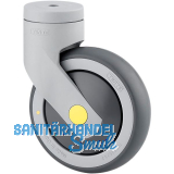 TENTE Lenkrolle TPE R�ckenloch mit nachlaufendem Totalfesteller 100 mm