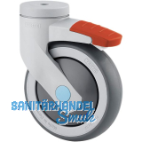 TENTE Lenkrolle TPR/Kunststoff Feststeller 125 mm 100 kg Feststeller