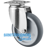 TENTE Lenkrolle Edelstahl Plattenbefestigung 125 mm 100 kg