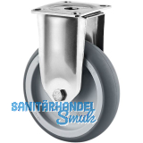 TENTE Bockrolle TPE Edelstahl Plattenbefestigung 100 mm