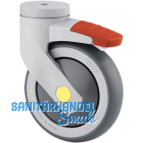 TENTE Lenkrolle PUR mit nachlaufendem Totalfesteller 100 mm 100 kg