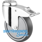 TENTE Lenkrolle Stahlblech R�ckenloch 125 mm 100 kg Feststeller