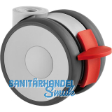 TENTE Lenkrolle PUR/Polyamid Schn�pperloch 75 mm 100 kg Feststeller