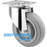 TENTE Lenkrolle Elastik grau Platte 125 mm 250 kg