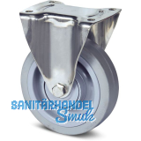 TENTE Bockrolle Elastik grau Platte 200 mm 400 kg