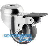 TENTE Lenkrolle Agila TPR/Edelstahl R�ckenloch 50 mm 40 kg Feststeller