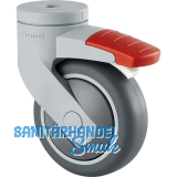 TENTE Lenkrolle TPR/Kunststoff Schn�pperloch 75 mm Feststeller