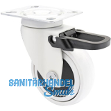 WAGNER Lenkrolle Kunstoff-Rad wei� 75 mm 75 kg Feststeller