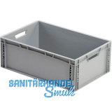 Eurokasten in grau geschlossen 600 x 400 x 220 mm