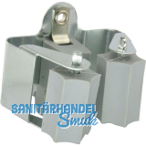 Ger�tehalter verzinkt mit Gummirolle, lose PE grau