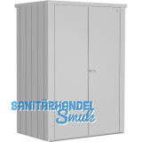 BIOHORT Terrassenschrank Romeo M High silber-metallic