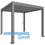 BIOHORT Pergola Gr. 3 x 3 quarzgrau/silber