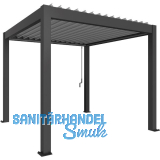 BIOHORT Pergola Gr. 4 x 3,5 dunkelgrau/silber
