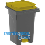 M�lltonne 60 Liter Kunststoff grau/gelb Urban Pro