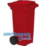M�lltonne 120 Liter Kunststoff rot Urban