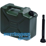 Kanister Kunststoff Armeemodell gr�n Inhalt 10 Liter