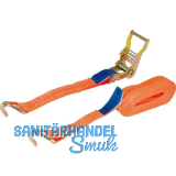 Zurrgurt 2-teilig mit Ratsche und Spitzhaken 2000 kg 6 m