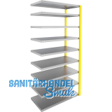 META Steck Anbauregal RAL1003 signalgelb 2000x1000x500 mm Fachlast 150 kg