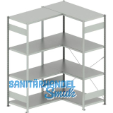 META Steck-Eckregal 2000 x 1300 /1000 x 600 mm Tragkraft 100 kg