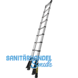 JUST Anlege-Teleskopleiter Telestep Prime 13 Sprossen 0,93 - 4,10 m