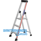 HYMER Alu-Stufen-Stehleiter mit Plattform Type 4026 Stufen 3 L�nge=1,37 m