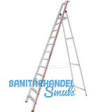 HYMER Alu-Stufen-Stehleiter mit Plattform Type 8026 Stufen 12 L�nge=3,70 m