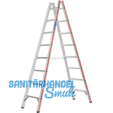 HYMER Alu-Sprossen-Stehleiter Type 6023 Sprossen=2 x 8 L�nge=2,40 m