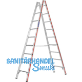 HYMER Alu-Sprossen-Stehleiter Type 6023 Sprossen=2 x 9 L�nge=2,69 m