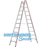 HYMER Alu-Sprossen-Stehleiter Type 6023 Sprossen=2 x 10 L�nge=2,95 m