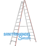 HYMER Alu-Sprossen-Stehleiter Type 6023 Sprossen=2 x 12 L�nge=3,53 m