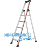 HYMER Alu-Stufen-Stehleiter mit Plattform Type 4026 Stufen 5 L�nge=1,85 m