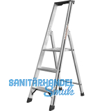 ALU-PRO Stufenstehleiter mit Plattform Type 70026 3 Stufen L�nge 1,39 m