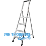 ALU-PRO Stufenstehleiter mit Plattform Type 70026 4 Stufen L�nge 1,64 m