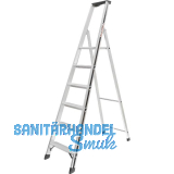 ALU-PRO Stufenstehleiter mit Plattform Type 70026 6 Stufen L�nge 2,14 m