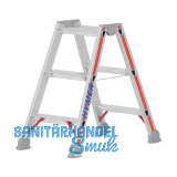 HYMER Alu-Stufen-Stehleiter Type 4024 Stufen=2 x 3 L�nge=0,78 m