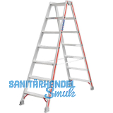 HYMER Alu-Stufen-Stehleiter Type 4024 Stufen=2 x 7 L�nge=1,79 m