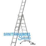 ALU-PRO Allzweckleiter SmartBase 3-tlg.Typ 70247 Sprossen=3x8 L= 2,41/5,21m