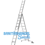 ALU-PRO Allzweckleiter SmartBase 3-tlg.Typ 70247 Sprossen=3x10L= 2,99/6,62m