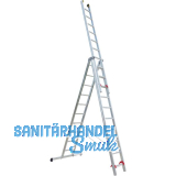 JUST Alu-Mehrzweck Industrieleiter 3-tlg.Type 53 Sprossen=3x12 L�nge=5,78/8,74 m