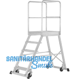 HYMER Podesttreppe fahrbar Type 6888 Stufen=5 H�he bis Plattform=1,20 m