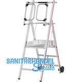 HYMER Alu ProTect Plattformleiter Type 8483 Sprossen=3 H�he 1,85 m