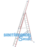 HYMER Alu-Allzweckleiter 3-teilig Type 6047 Sprossen= 3 x 14